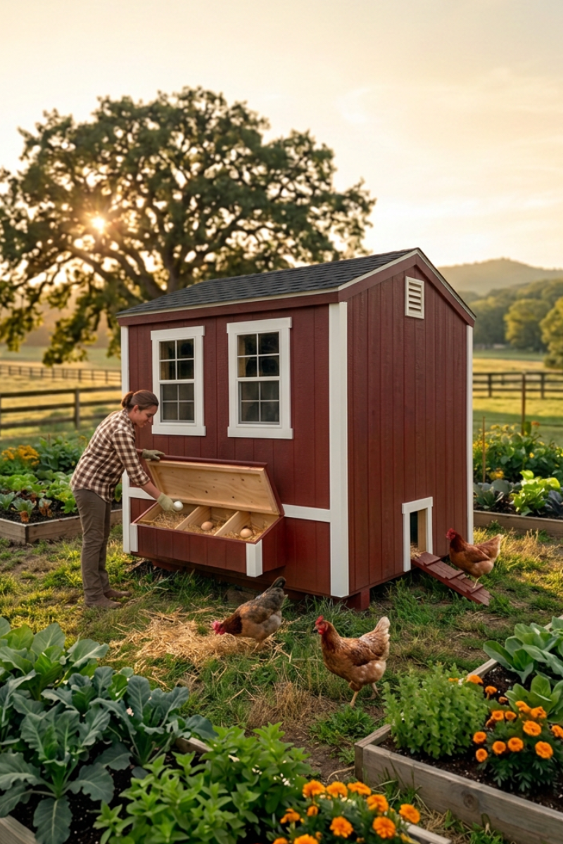 Economy chicken coop built by our in-house craftsmen, delivered in Colorado