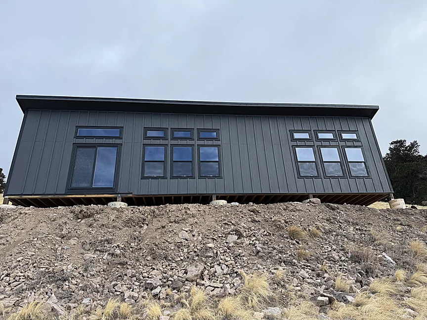 Mountain Modern home shell delivered and built in Colorado — build 8