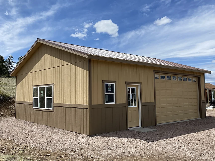 Two car garage delivered and installed in Colorado — build 16