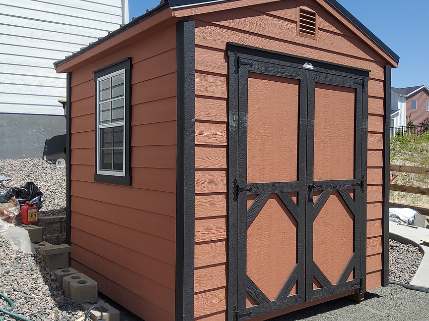 A-Frame Shed delivered and installed in Colorado