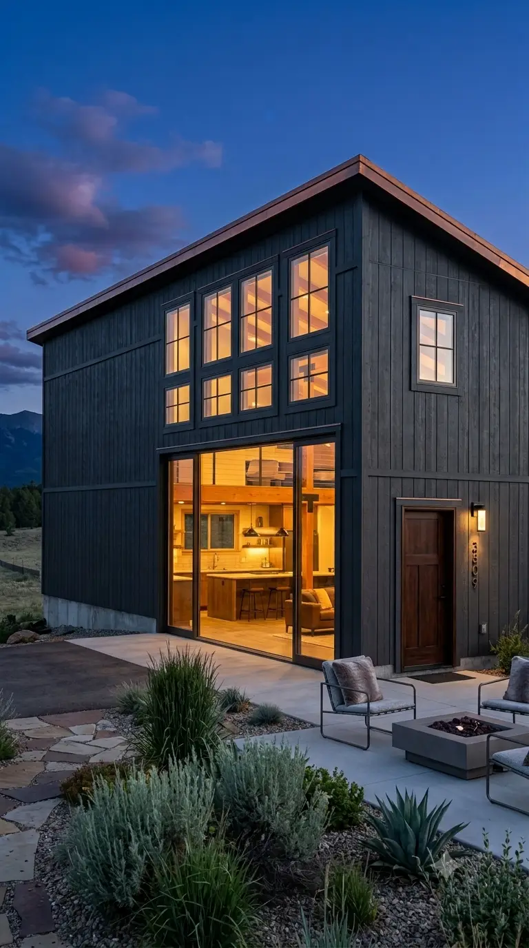 Mountain Modern home shell built in Colorado