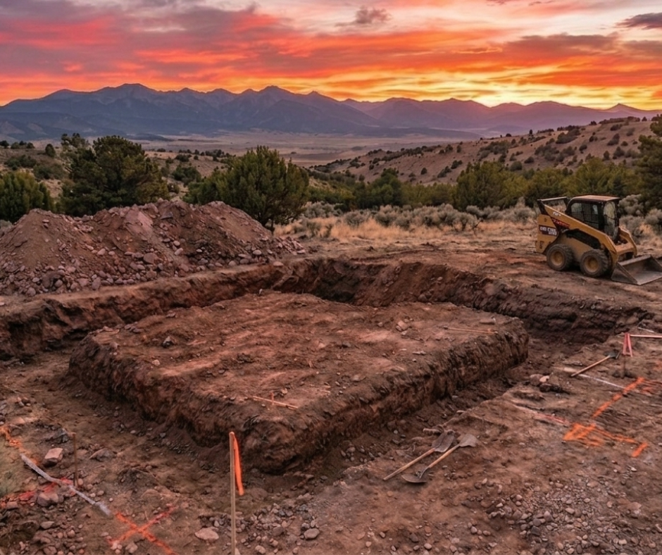 Excavation for sheds in Colorado