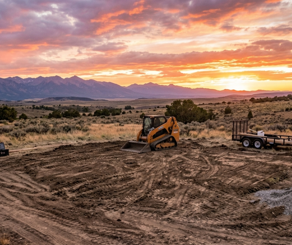 Dirtwork & Grading for sheds in Colorado