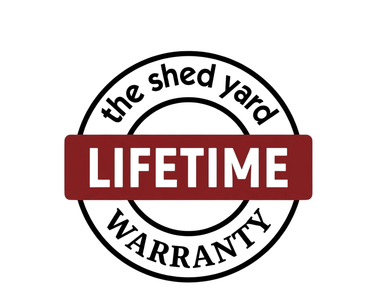 The Shed Yard Limited Lifetime Warranty badge